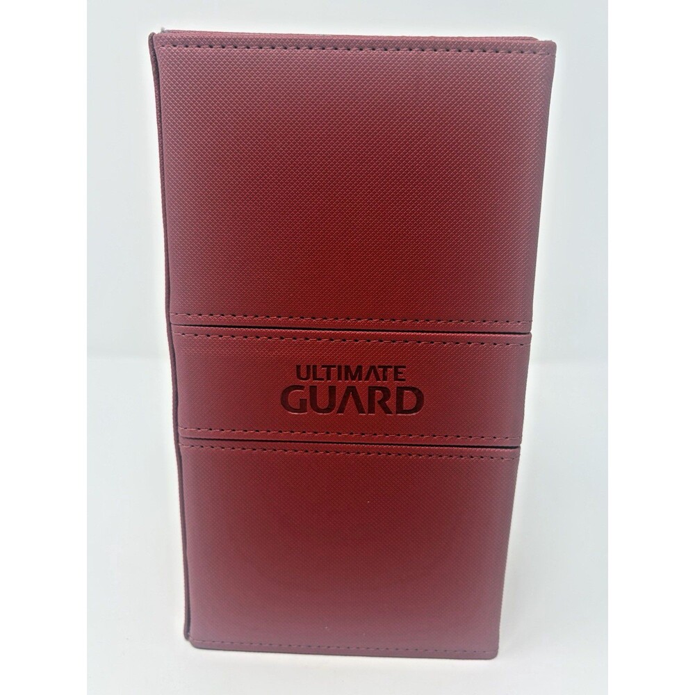 Ultimate Guard Red Twin Flip n Tray Xeno Skin Deck Case 200+ Cards Magnet Close